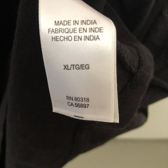 LUCKY BRAND BOHO CROCHET SWING TANK BLACK & WHITE TASSEL TIES SIZE XL NWOT - Picture 7 of 8